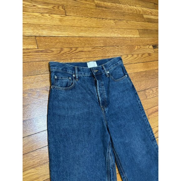 Everlane Womens Way-Wide Crop Jeans Size 29 31x20 Blue Dark Wash Denim Cropped - Picture 2 of 8